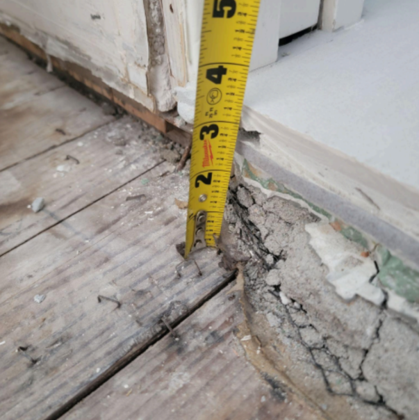 Measuring flooring damage