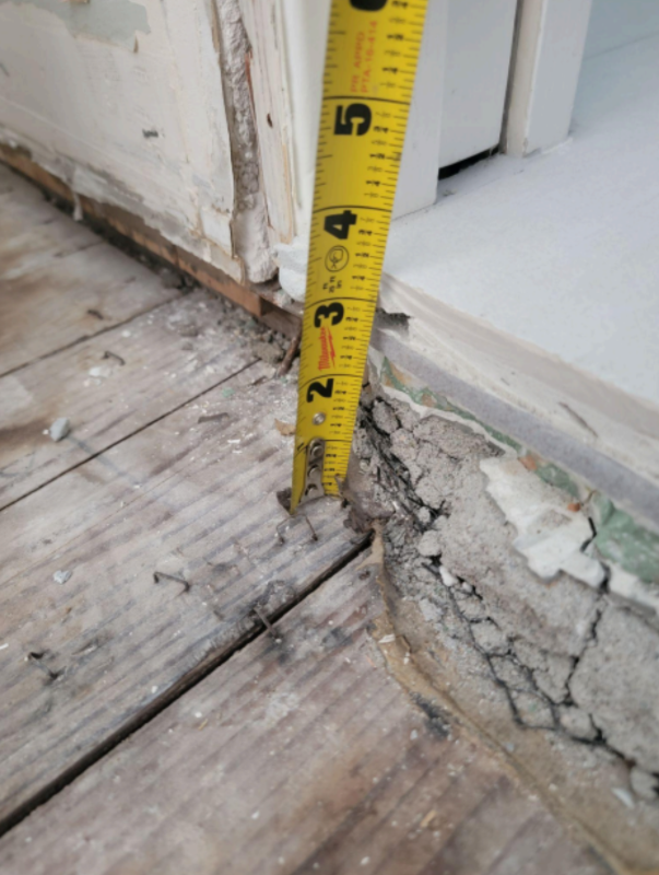 Measuring flooring damage
