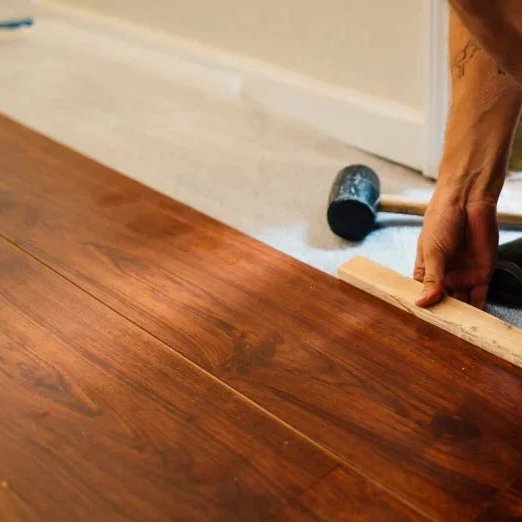 Installing a hardwood floor in Solana Beach, CA