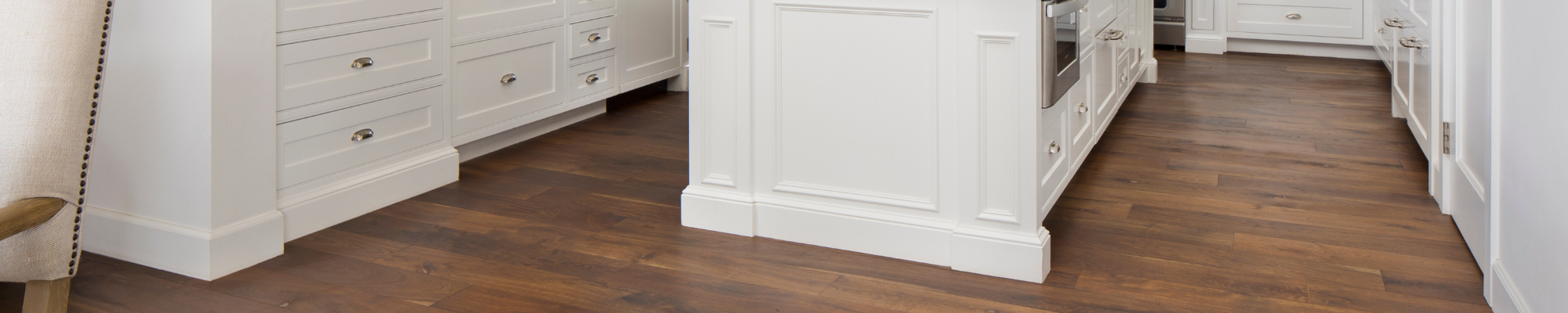 Dark hardwood flooring installed by Solana Flooring