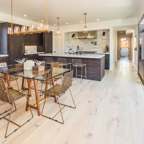 Modern home with light wood flooring