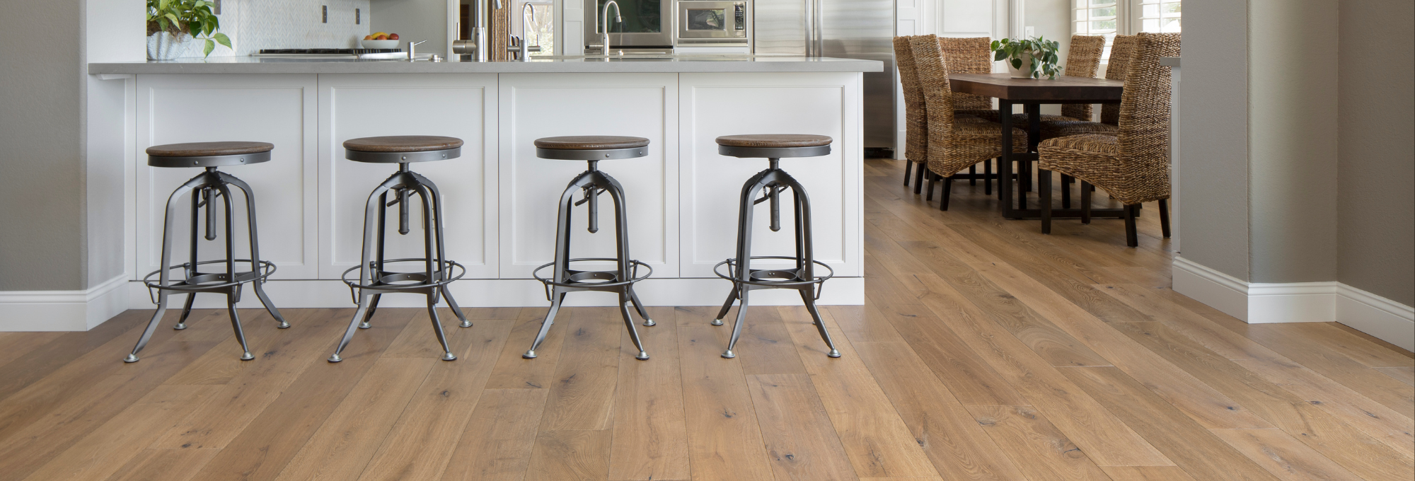 Kitchen with water resistant flooring by Solana Flooring