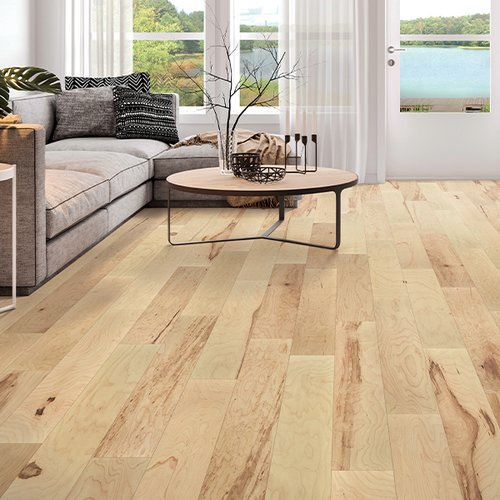 Natural hardwood flooring in a Solana Beach CA home