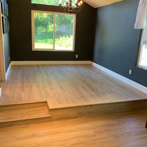 Vinyl Plank flooring installation by Solana Flooring